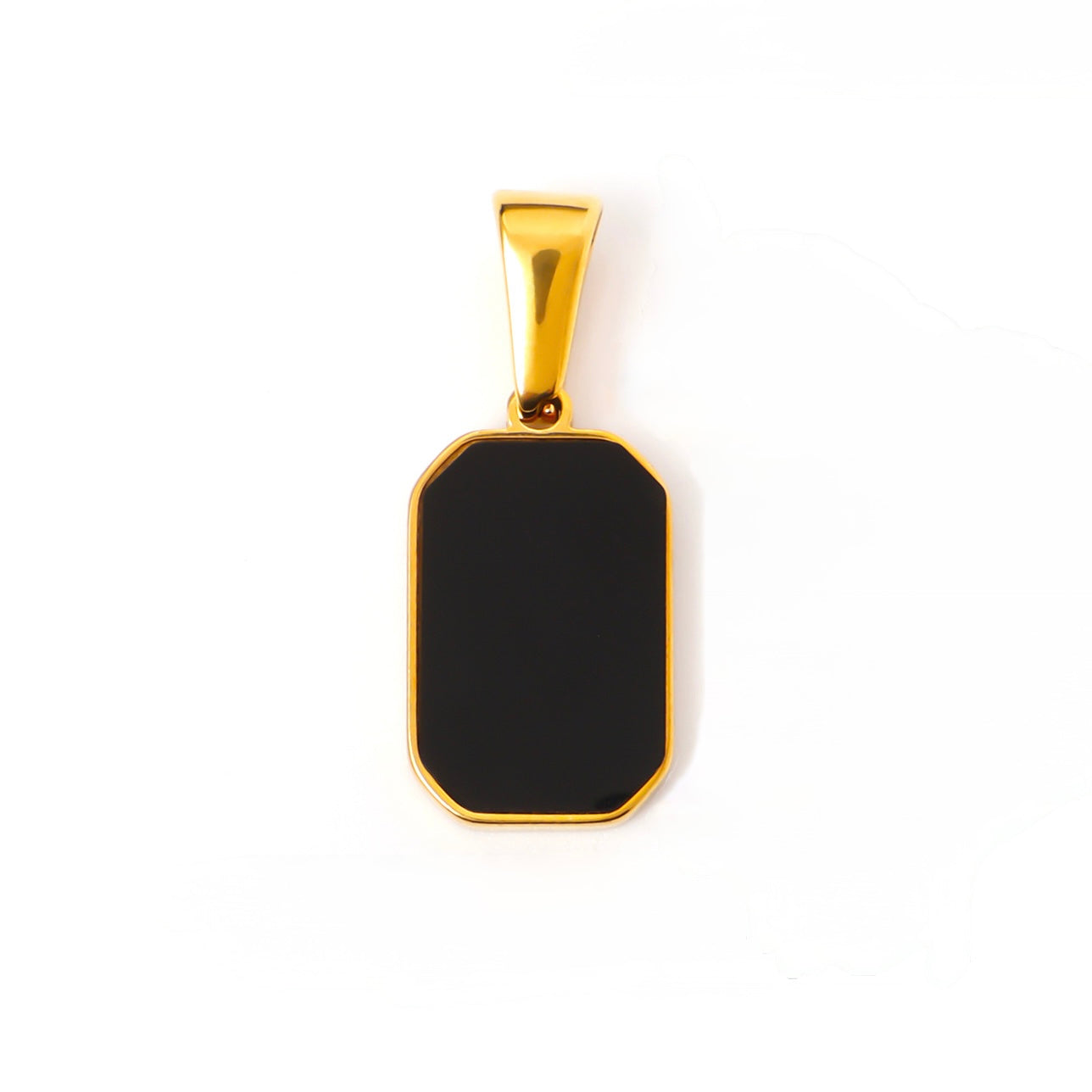 Black Onyx tag charm