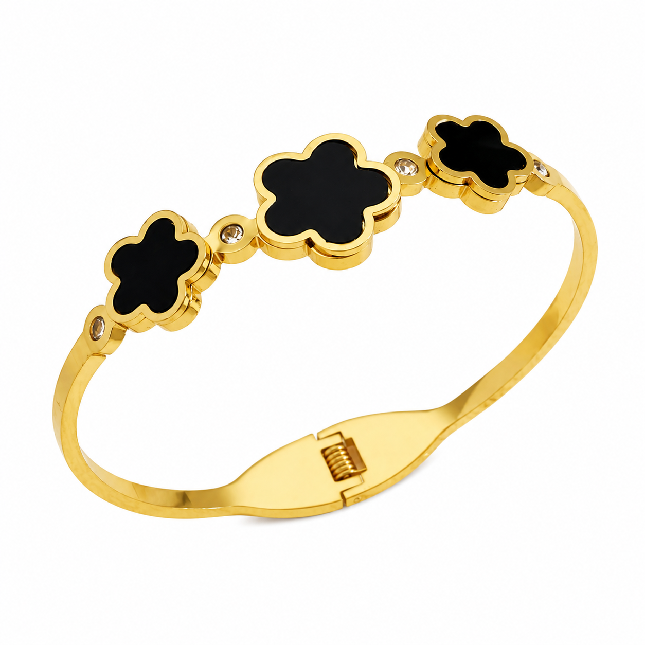Noir Clover Bangle