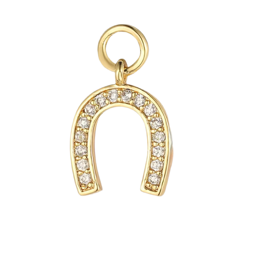 Horseshoe charm - sparkle
