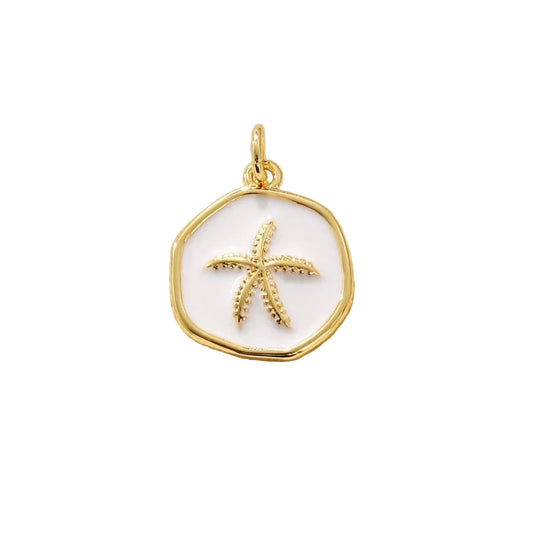 Starfish circular charm