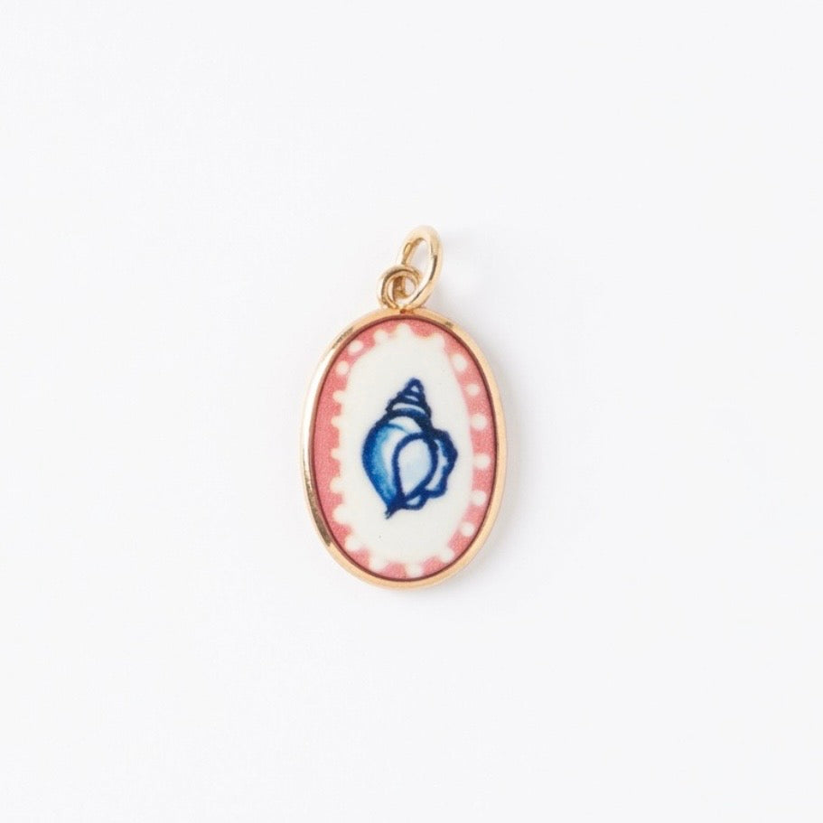 Painted conch charm