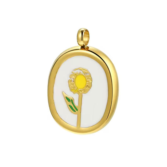 Sunflower picture charm