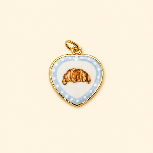 Painted Croissant charm