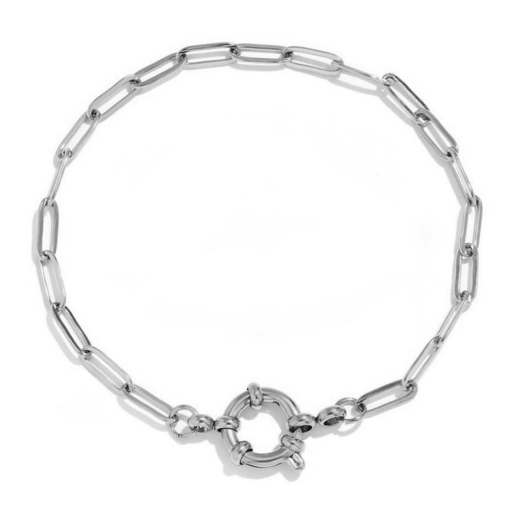 Paper clip charm bracelet