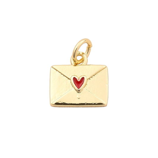 Envelope heart charm