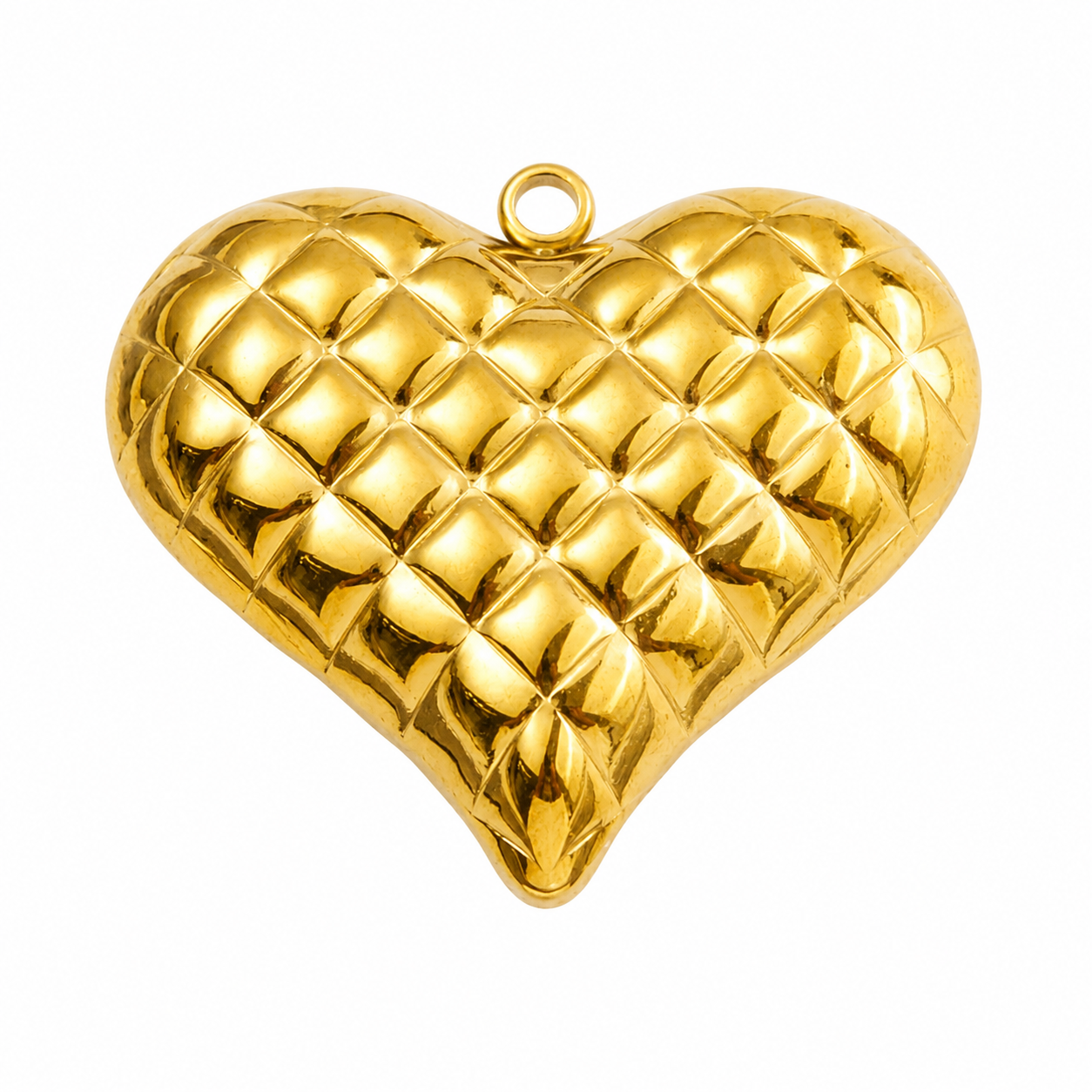 Heart tufted large charm