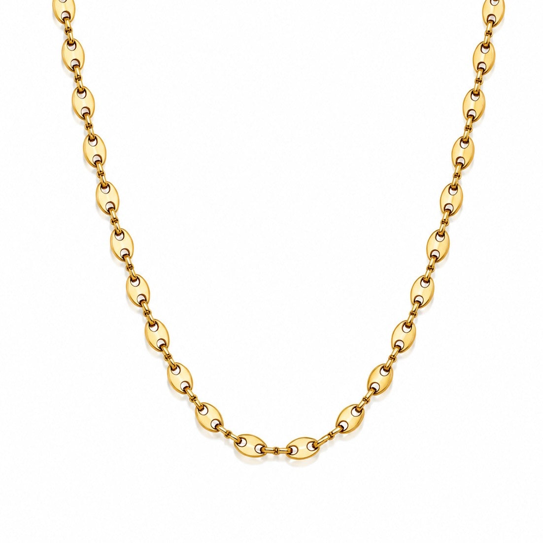 Bean link chain necklace
