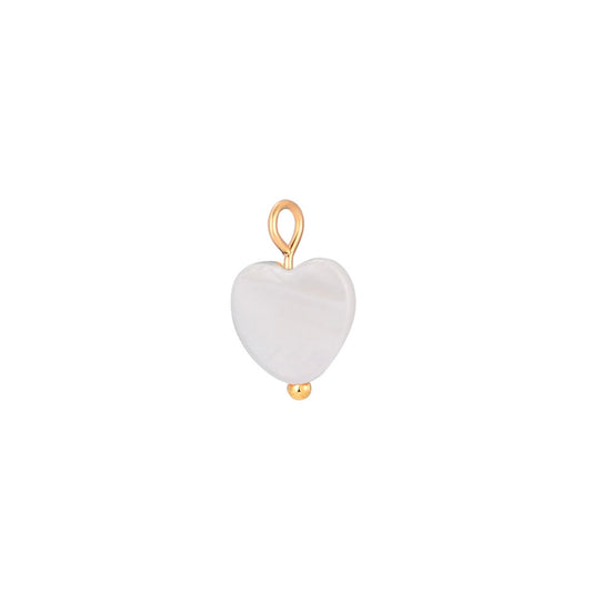 White mini heart charm