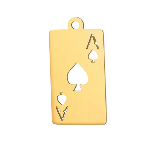 Ace of spades gold charm
