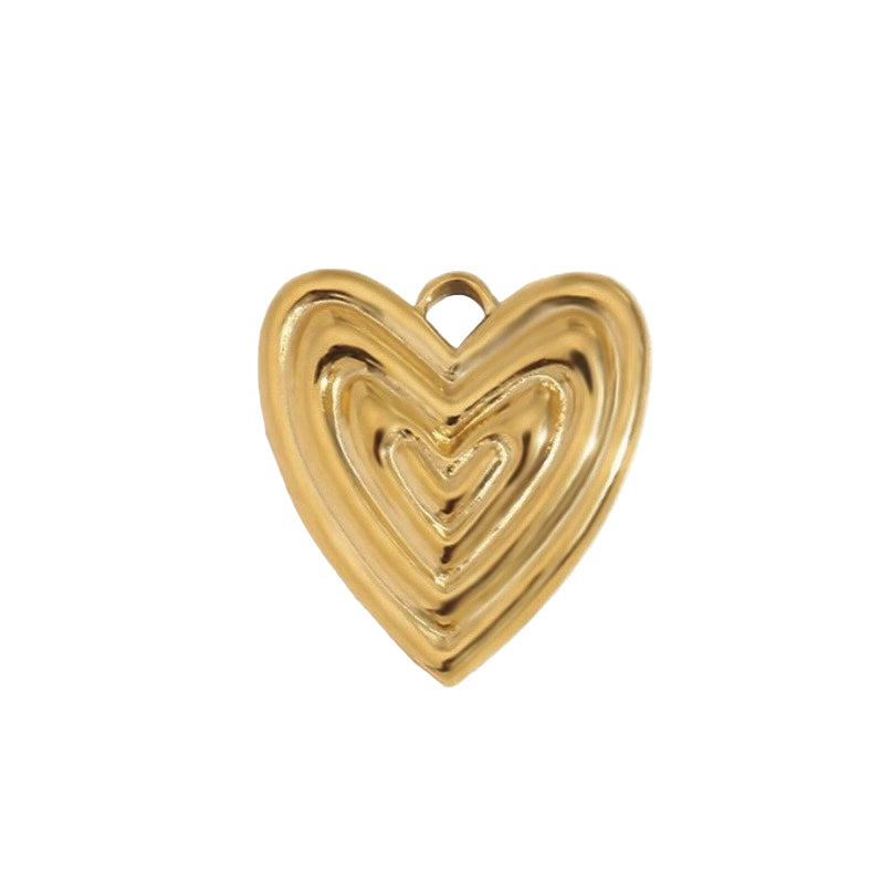 Heart ridged charm
