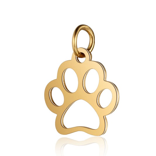 Paw print cut out paw charm