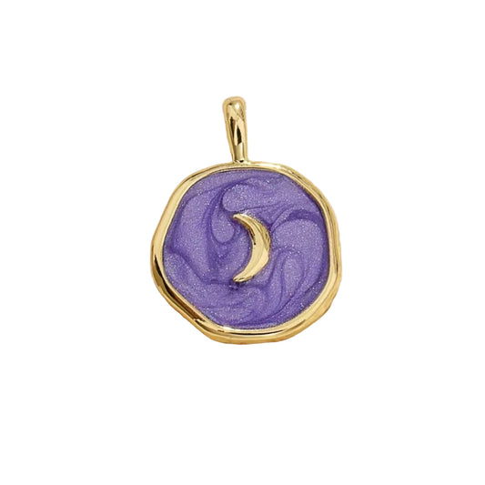 Purple moon charm