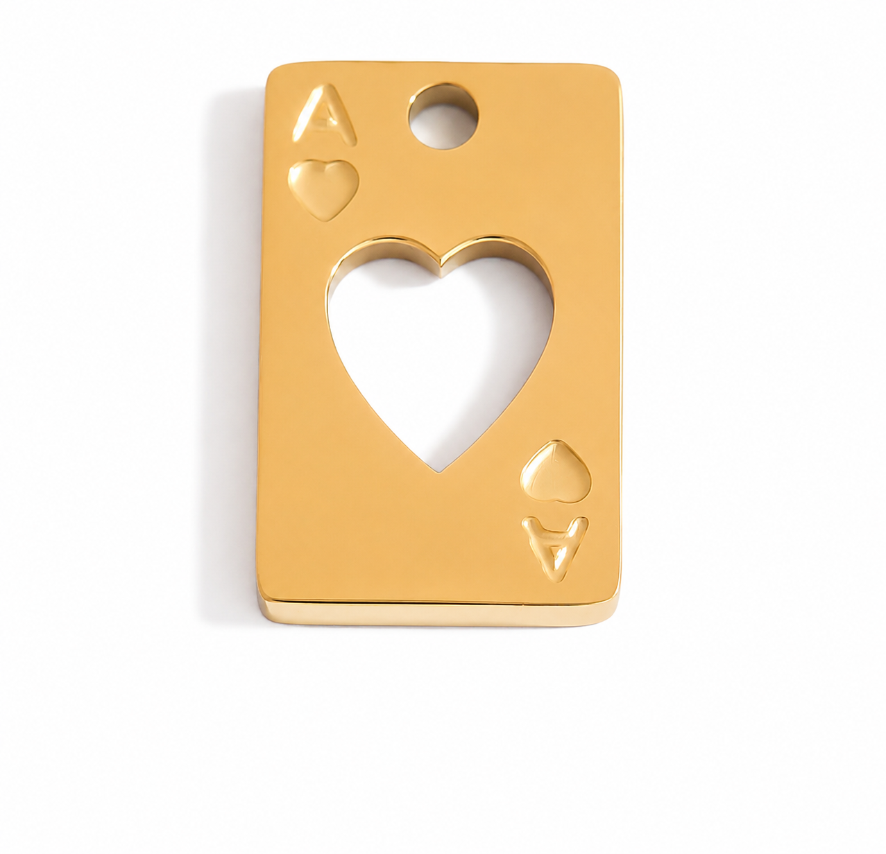 Ace of spades gold charm