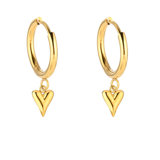 Goldie heart hoops