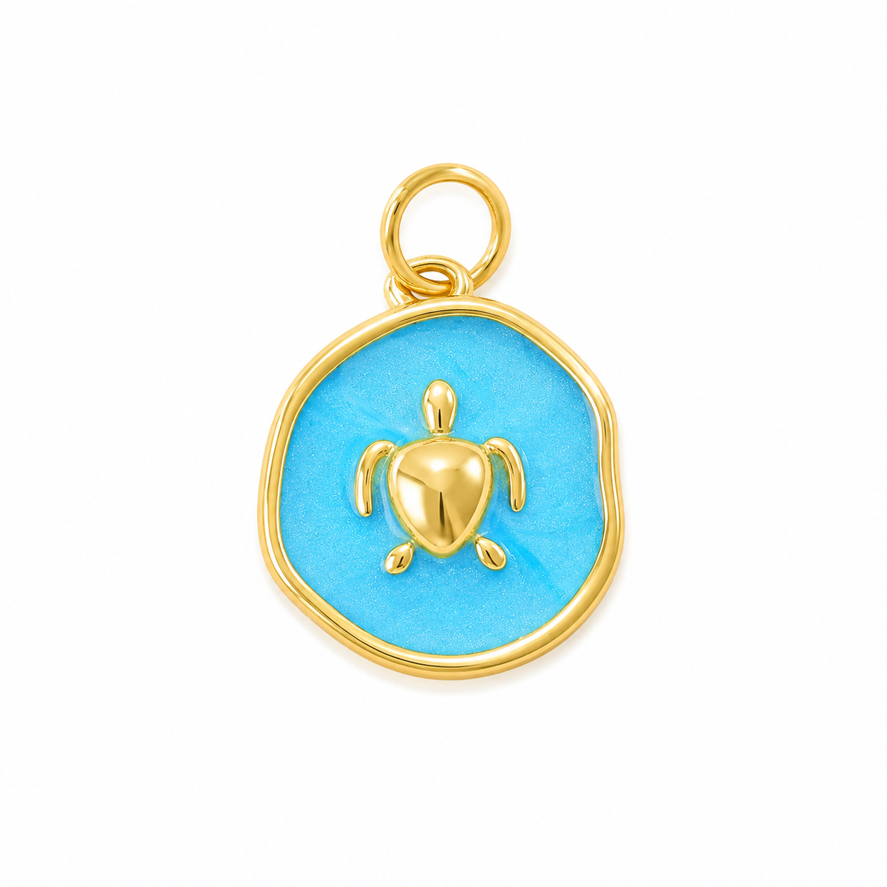Blue turtle charm