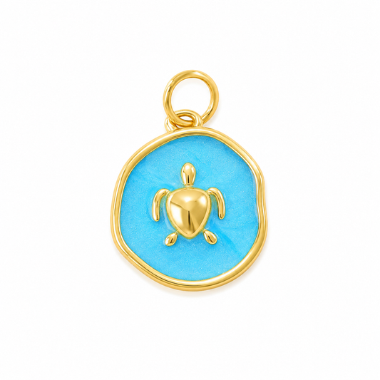 Blue turtle charm