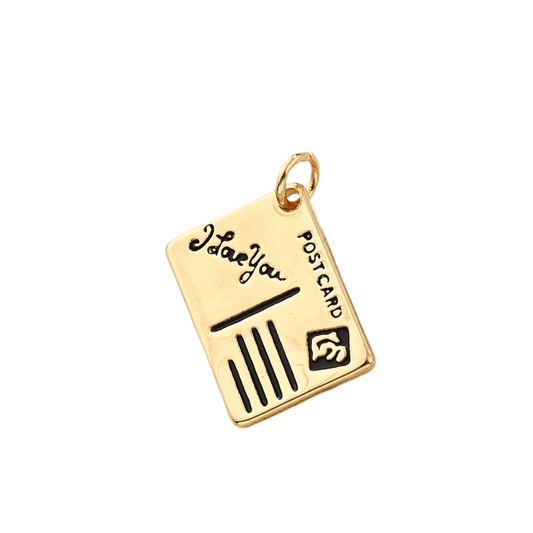Postcard charm