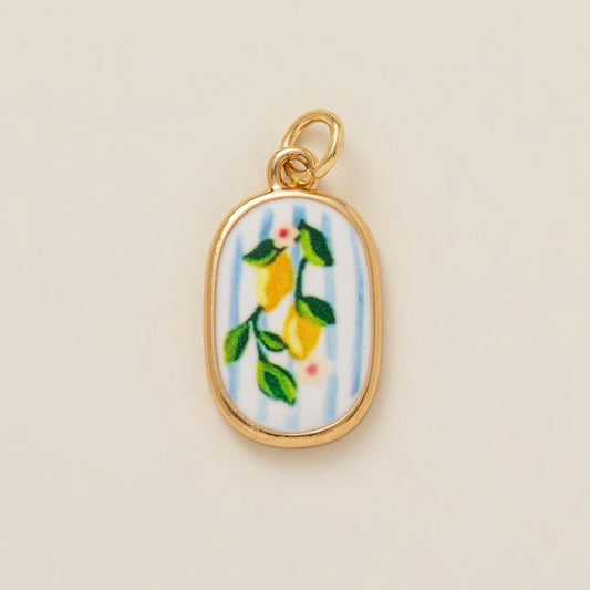 Painted lemon charm