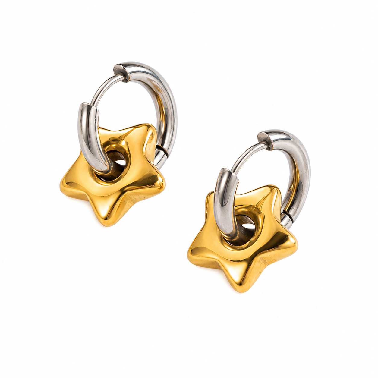 Double dip star earrings