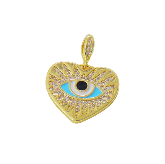 Third eye heart charm