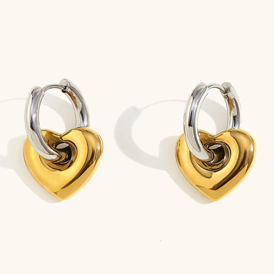 Double dip heart earrings