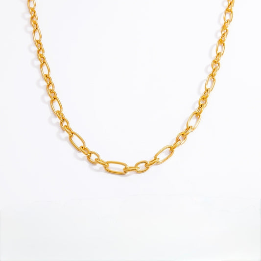 Oval link charm necklace
