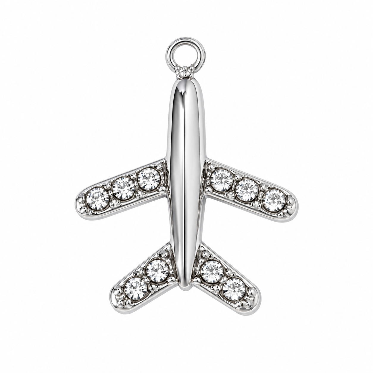 Airplane silver charm