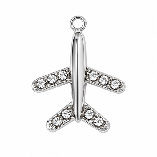 Airplane silver charm