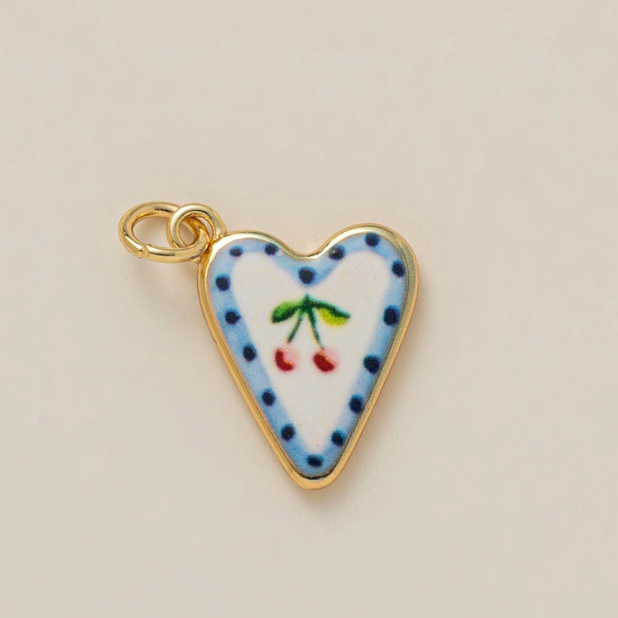 Painted cherry charm