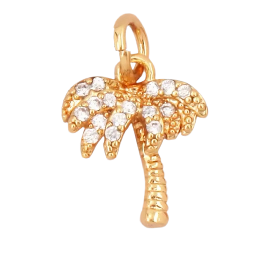 Palm Tree Sparkle Charm