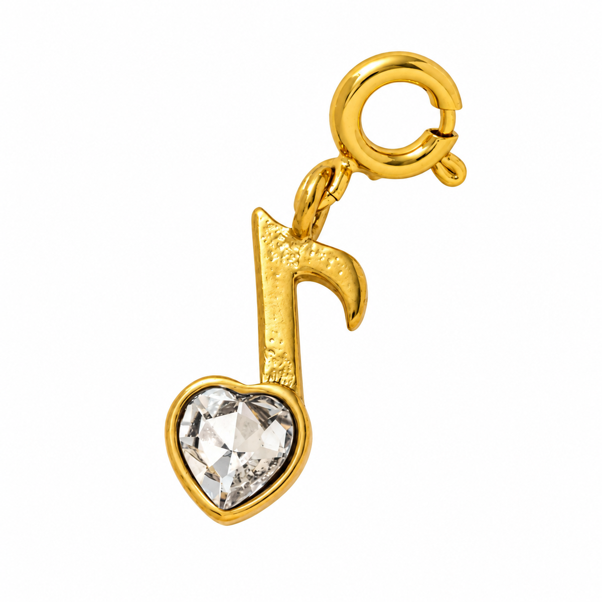 Music note gem charm