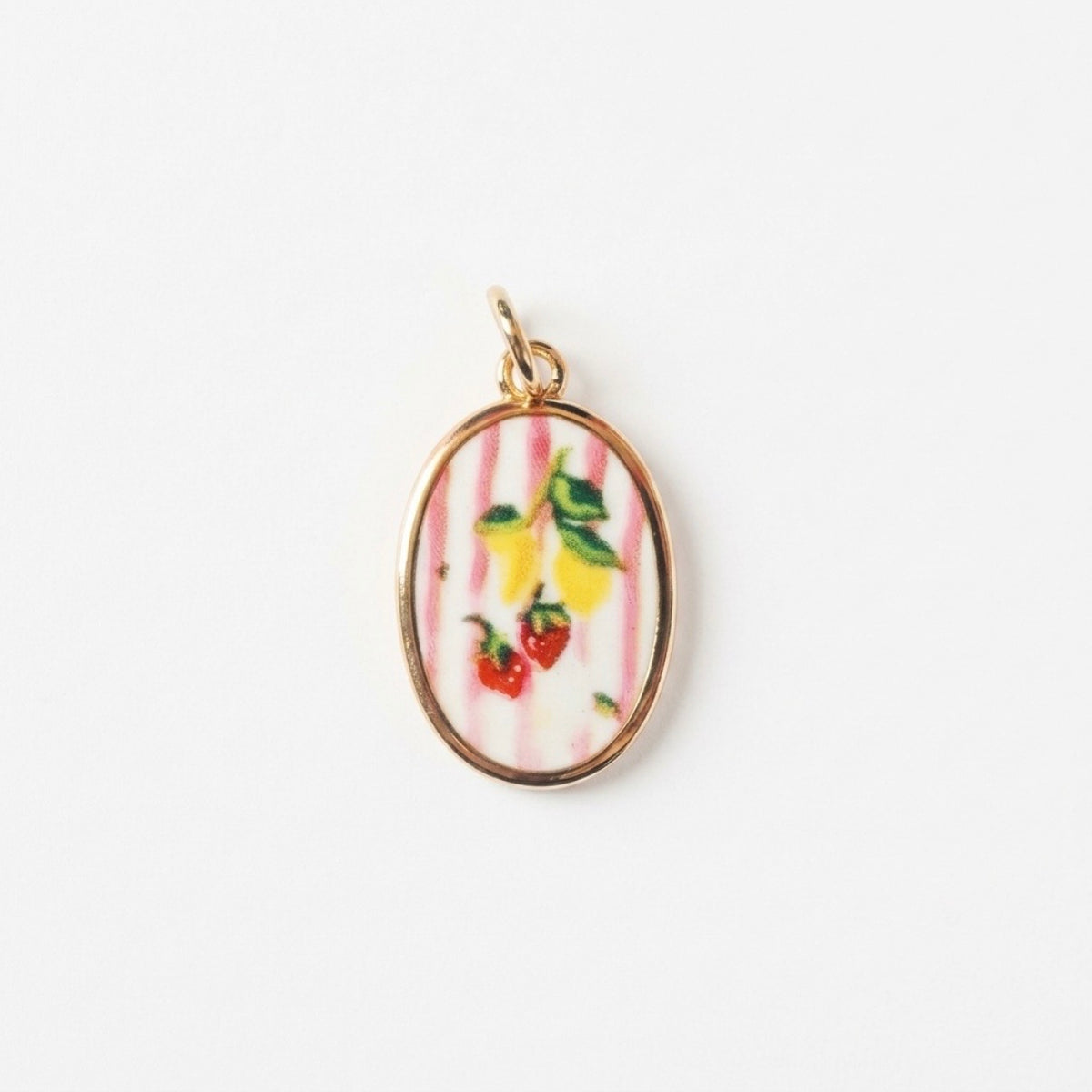 Painted lemon charm