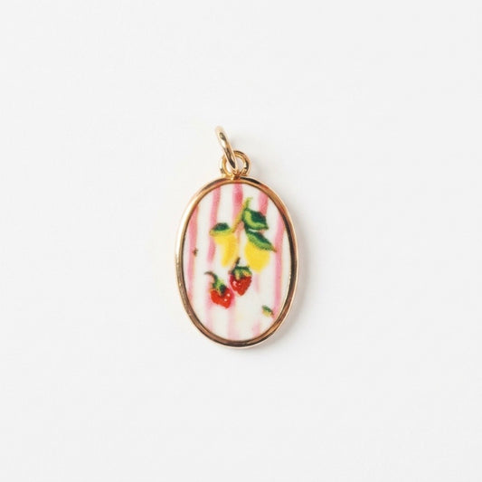 Painted lemon charm
